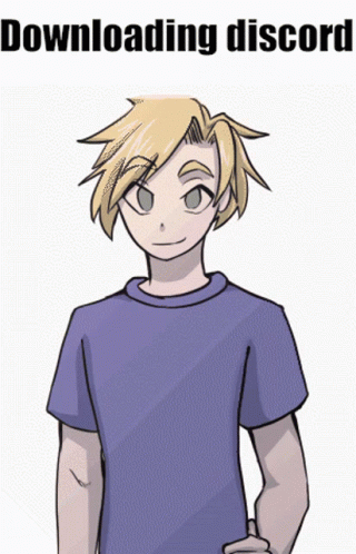 Cartoon Boy Downloading Discord GIF