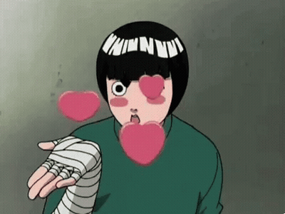 Cartoon Boy Heart Eyes Holding Hand Out GIF