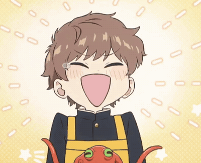 Cartoon Boy Holding Frog GIF