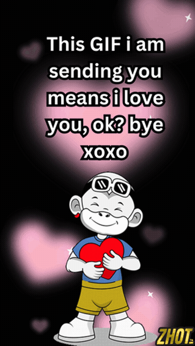 Cartoon Boy Holding Heart Saying I Love You GIF