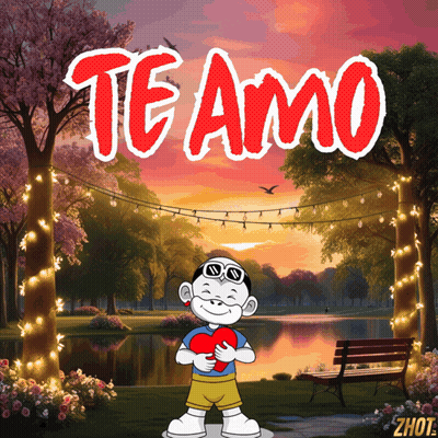 Cartoon Boy Holding Heart Te Amo GIF