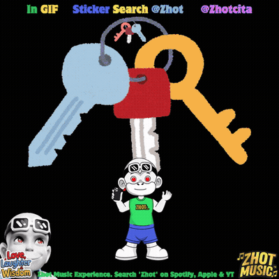 Cartoon Boy Holding Keys With @Zhot @Zhotcita GIF