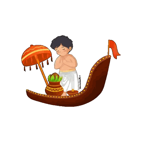 Cartoon Boy In A Boat Sticker