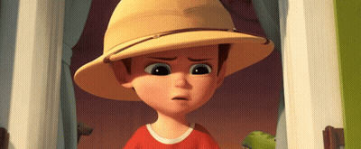 Cartoon Boy In Hat And Red Shirt GIF