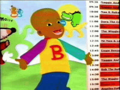 Cartoon Boy In Shirt With Letter B GIF