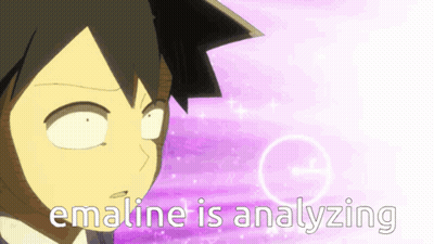 Cartoon Boy Saying Emaline Is Analyzing GIF