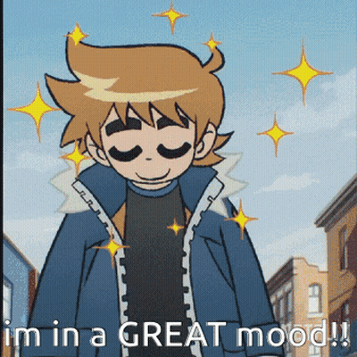 Cartoon Boy Saying Im In A Great Mood GIF
