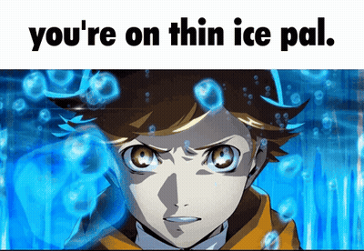 Cartoon Boy Saying You Re On Thin Ice Pal GIF