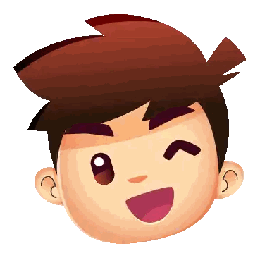 Cartoon Boy Smiling With Eyes Closed Sticker