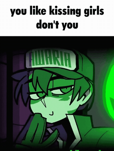 Cartoon Boy Wearing Green Hat Saying Aquaria GIF
