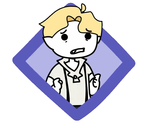 Cartoon Boy With Actually Text Sticker