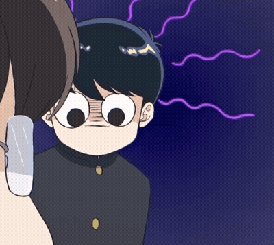 Cartoon Boy With Big Eyes Talking on Phone