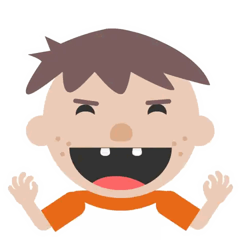 Cartoon Boy With Big Smile Sticker