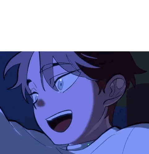 Cartoon Boy With Blue Eyes Sticker