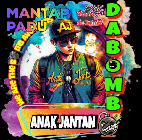Cartoon Boy With Name Anak Jantan GIF