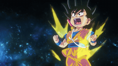 Cartoon Boy With Yellow Lightning Bolt Behind Him GIF