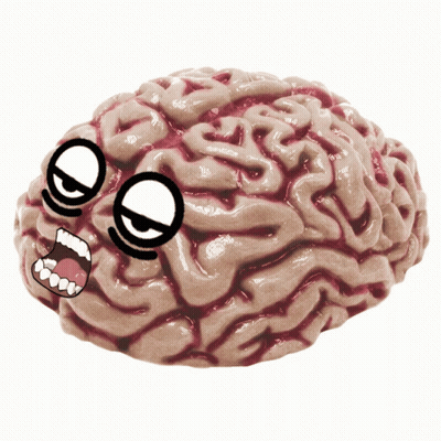 Cartoon Brain With Eyes And Mouth Open GIF