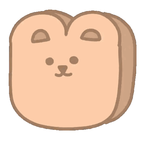 Cartoon Bread Slice With Heart Sticker