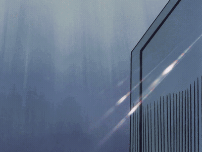 Cartoon Building With Red Letter R GIF