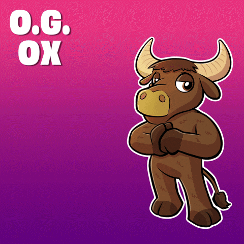 Cartoon Bull Saying O.G. Ox