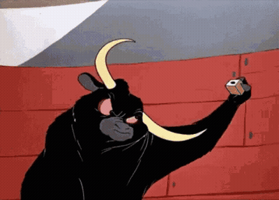 Cartoon Bull Taking Selfie GIF