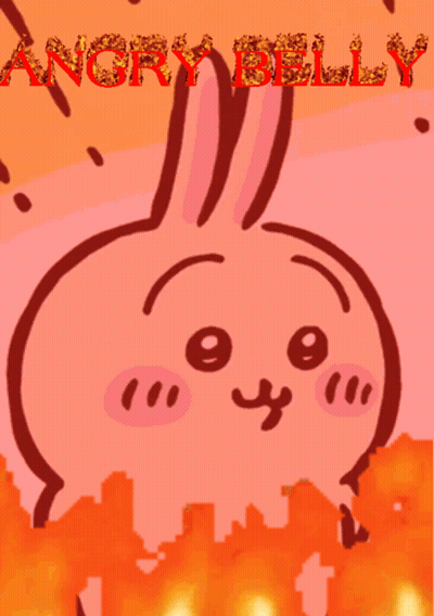 Cartoon Bunny Angry Belly GIF