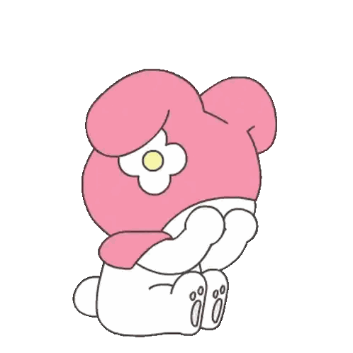 Cartoon Bunny Covering Mouth Sticker
