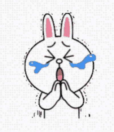 Cartoon Bunny Crying Blue Tears GIF