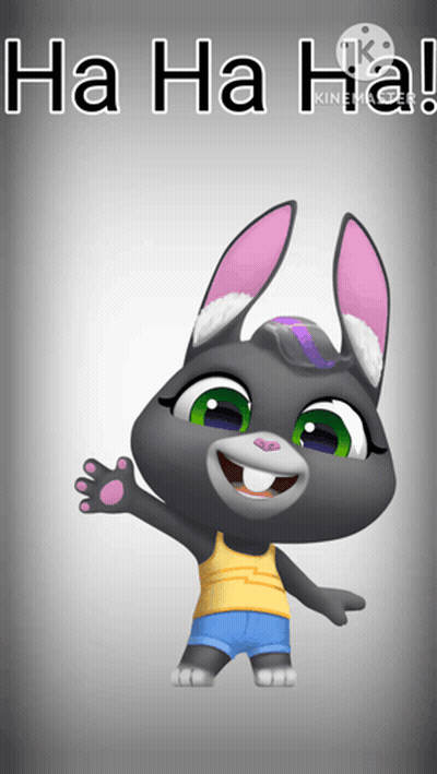 Cartoon Bunny Ha Ha Ha GIF