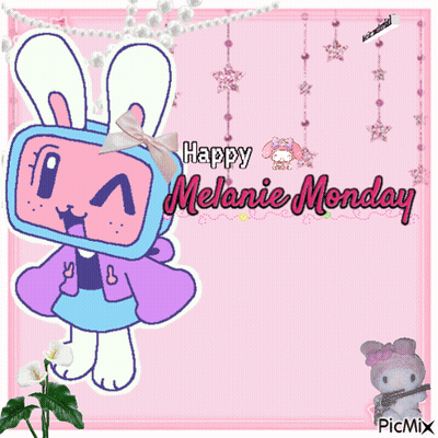 Cartoon Bunny Happy Melanie Monday GIF