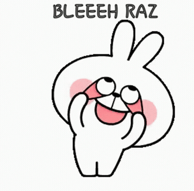 Cartoon Bunny Making Funny Face With Pink Heart On Cheek GIF
