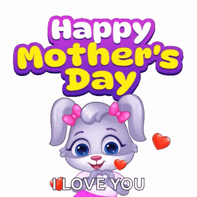 Cartoon Bunny Making Heart Shape GIF
