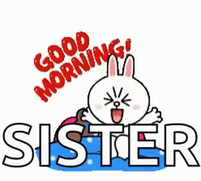 Cartoon Bunny Saying Good Morning GIF