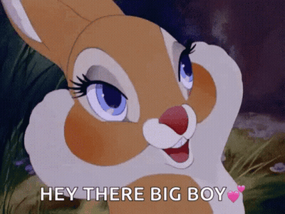 Cartoon Bunny Saying Hey There Big Boy GIF