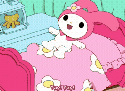 Cartoon Bunny Saying Yay GIF