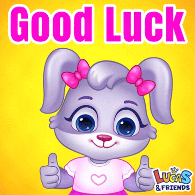 Cartoon Bunny Thumbs Up Good Luck GIF