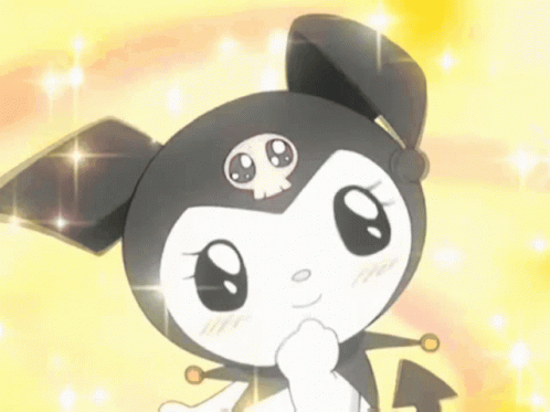 Cartoon Bunny With Skull On Head GIF