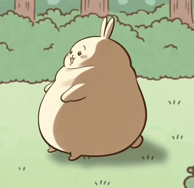 Cartoon Bunny With Smiley Face GIF