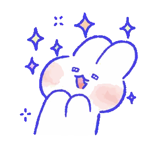 Cartoon Bunny With Stars Around Head Sticker