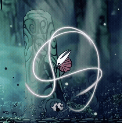 Cartoon Butterfly Flying Around Stone Pillar GIF