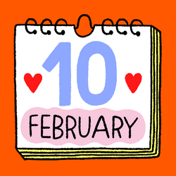 Cartoon Calendar Countdown To February 14 GIF