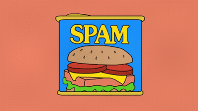 Cartoon Can Of Spam With Hamburger Inside GIF
