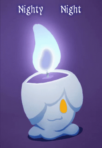 Cartoon Candle With Nighty Night GIF