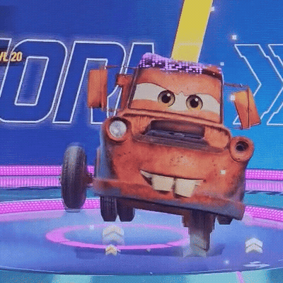 Cartoon Car Flying Through Air In Video Game GIF