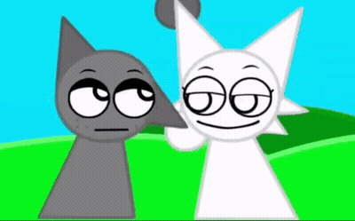 Cartoon Cat And Cartoon Sun Standing On Hill GIF