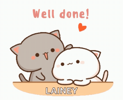 Cartoon Cat And White Cat Well Done Lainey GIF