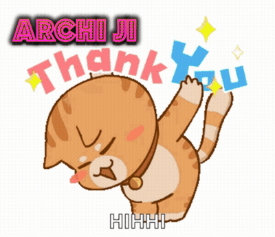 Cartoon Cat Archiji Thank You GIF
