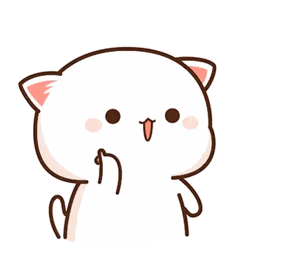 Cartoon Cat Blowing Hearts Sticker