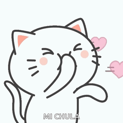 Cartoon Cat Blowing Kiss With Pink Hearts GIF
