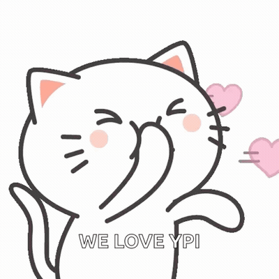 Cartoon Cat Blowing Pink Hearts GIF